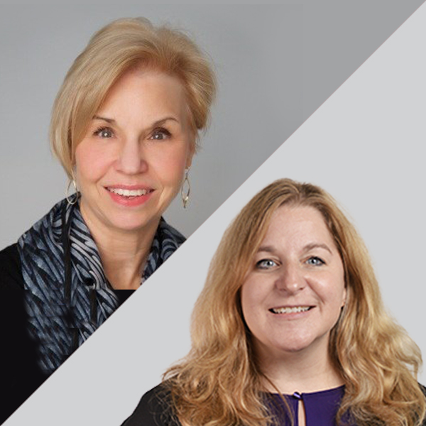 Headshots of Sherry Goodill, PhD and Christina Devereaux, PhD from the Creative Arts Therapies Department at the College of Nursing and Health Professions